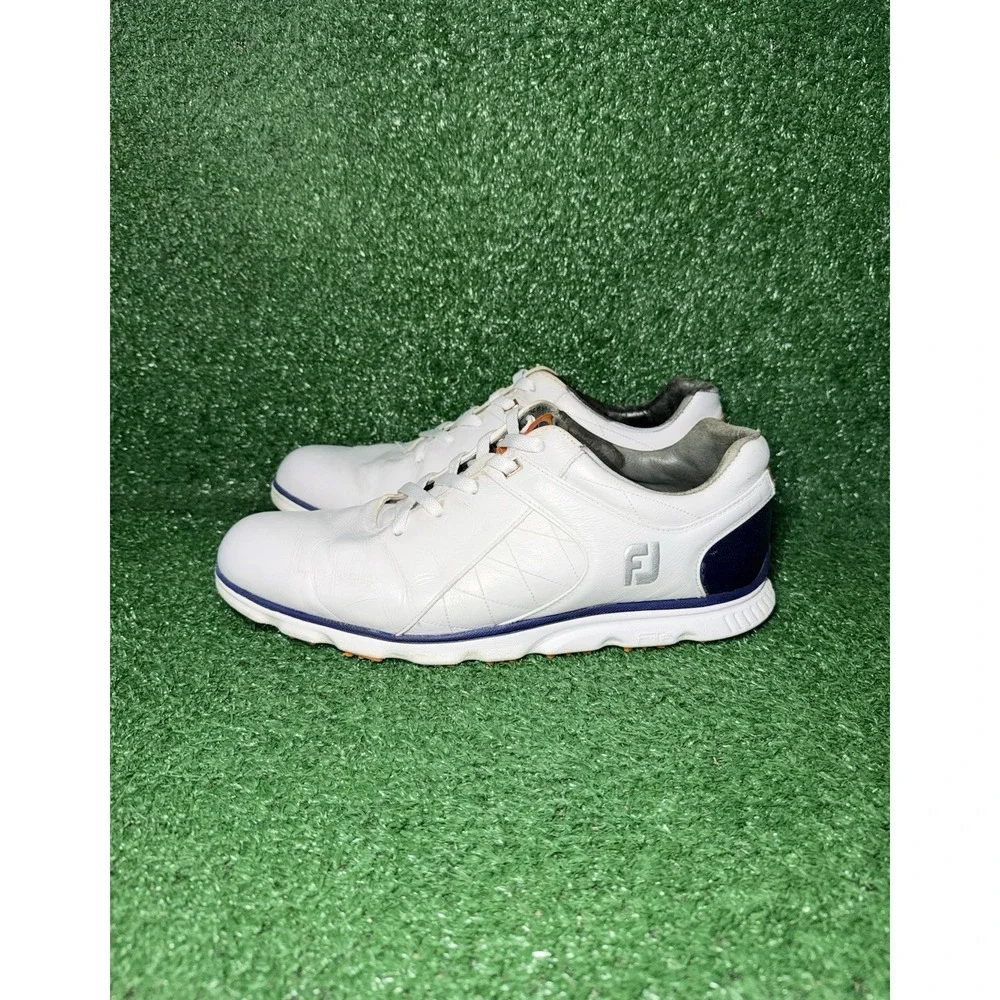 FootJoy Pro SL Golf Shoes Mens Size 12 M White Leather Spikeless Sneakers 53533